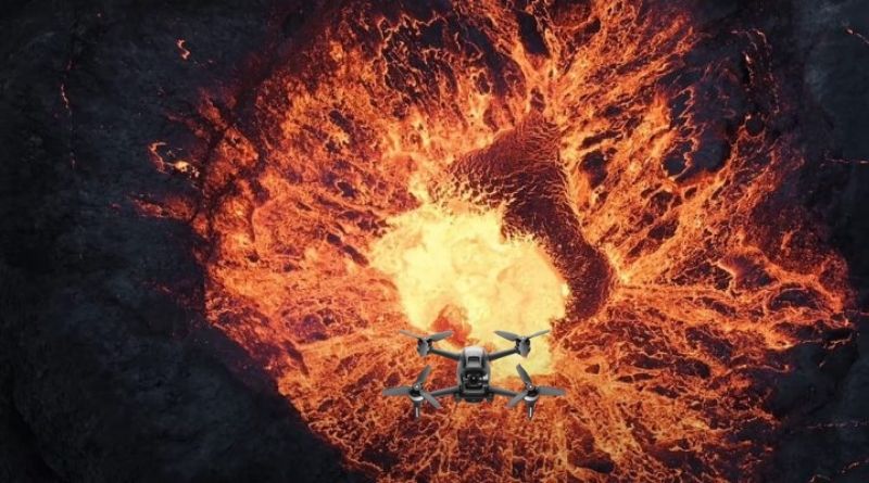 FPV Drone İle Lav Püskürten Yanardağın İçine Doğru Uçtu